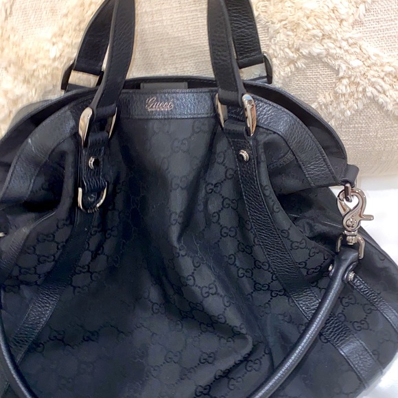 Gucci Handbag GG Monogram Fabric and Leather trim impeccable with cloth dust bag - Picture 1 of 6